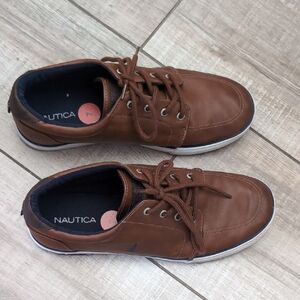 Nautica Boys Tan Boat Shoes